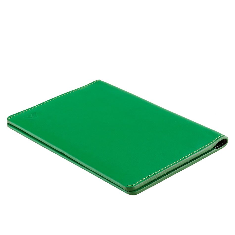 A-SLIM Leather Passport Holder Hoshi - Green